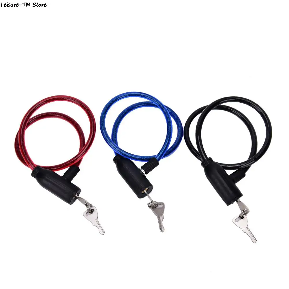 Cycling Cable Anti-Theft Bike Bicycle Scooter Safety Lock With 2 Keys 8*65cm