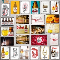 Belgium Beer Duvel Vintage Metal Tin Sign Retro Plates For Wall Bar Pub Art Kitchen Coffee Home Decor 8x12inch Gift DU-9287B