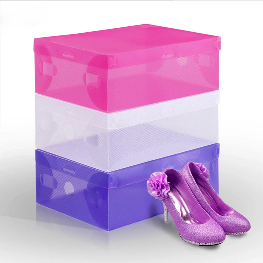 Transparent Shoes Display Box Dust-proof Stackable Drawer Shoes Storage Box Container Organizer