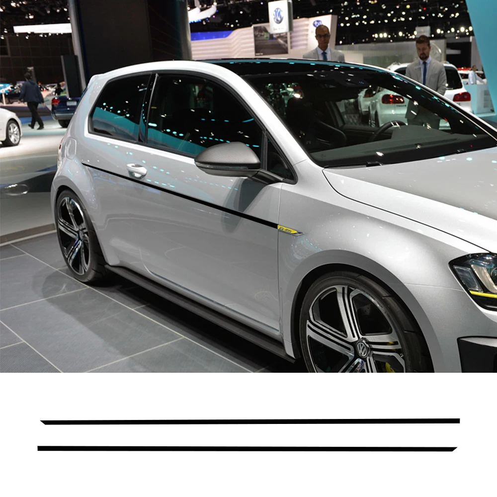 ل Volkswagen VW GOLF 7 8 5-الأبواب 2 قطعة ملصقات السيارات كلا الجانب شريط السيارات الفينيل الديكور الرياضة ضبط التصميم اكسسوارات السيارات