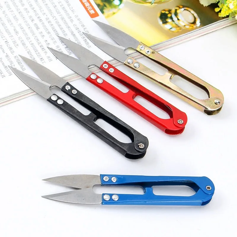 FLYSAND Fishing Scissors Multicolor Trimming Sewing Scissors Nippers U Shape Clippers Yarn Stainless Steel Embroidery Craft