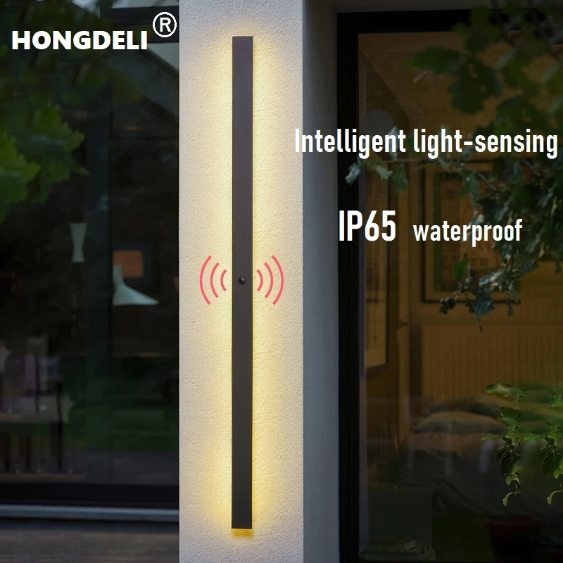 (new) intelligent light-control wall lamp, outdoor stainless steel, light sensors, ip65, 110v220v, decoration, waterproof modern