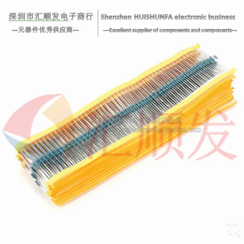 Elemento de resistor de filme metálico 1% anel de 5 cores 1r/2.2r/10r/22r/100r/220r