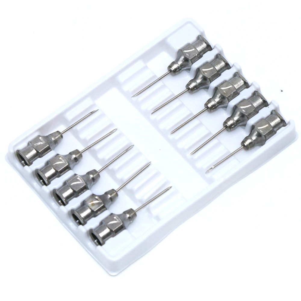 10 Pcs/Boxs Farm Animals Stainless Steel Dispensing Needle Syringe Fish Pigeon Small Veterinary Supplies