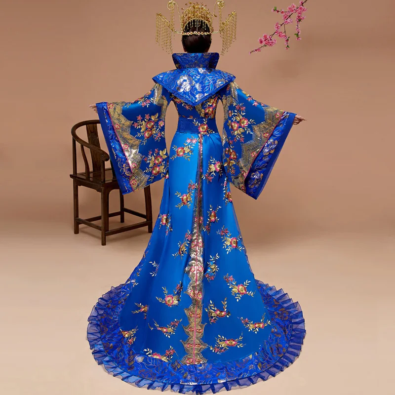 Brand New Designer Chinese ancient Tang dynasty queen Tailing Costume Guzheng Show Clothing Women Hanfu Chinese Photography