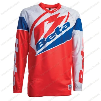 Erkek yokuş aşağı formalar BETA yarış dağ bisikleti MTB gömlek Offroad DH motosiklet Jersey Motocross Sportwear yarış bisikleti gömlek