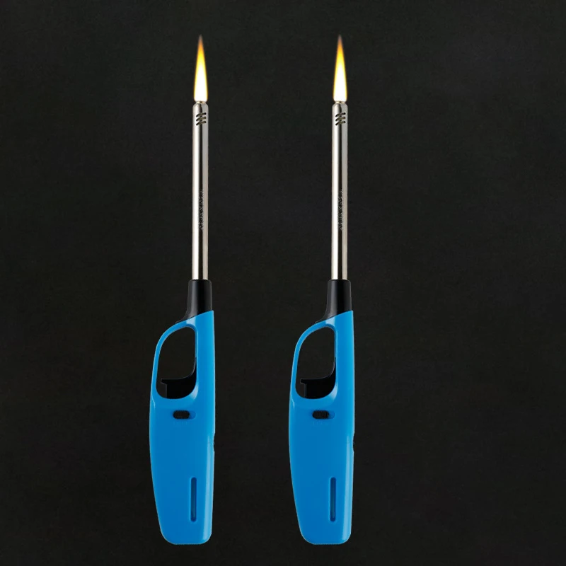 Long Refillable Butane Gas Lighters Candle Lighter Multi-purpose for Kitchen Fireplace Pilot Light BBQ Stove Lighters