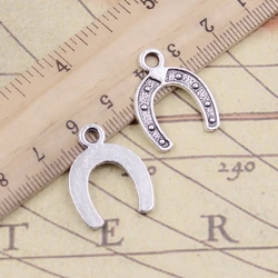 20pcs Charms Lucky Horseshoe Good Luck Talisman 24x18mm Tibetan Bronze Silver Color Antique Jewelry Making DIY Handmade Crafts