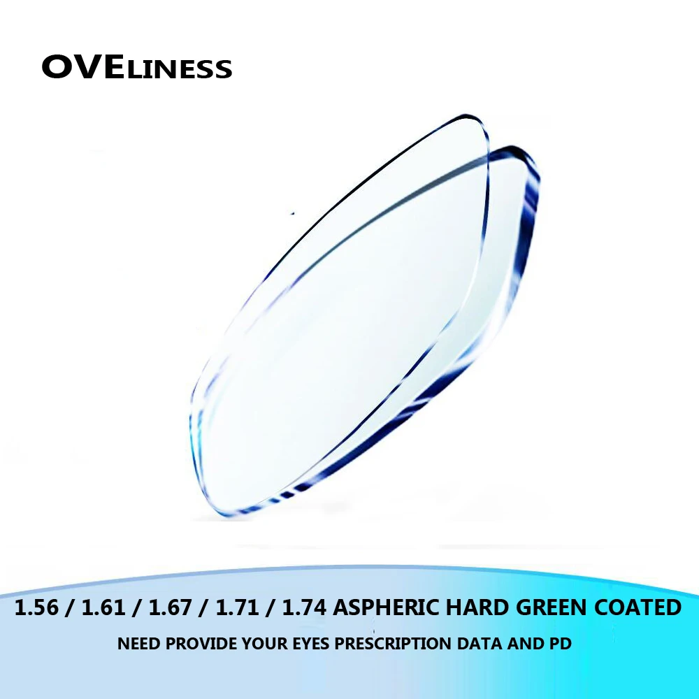 1.56 1.61 1.67 1.74 (+12.00~-12.00) Prescription CR-39 Resin Aspheric Glasses Lenses Myopia Hyperopia Presbyopia Optical Lens