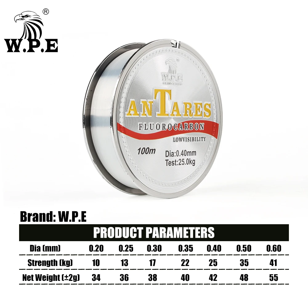 W.P.E ANTEROS - Trenzado fluorocarbono 0.20-0.60mm 10-41KG carpa - imagen 3