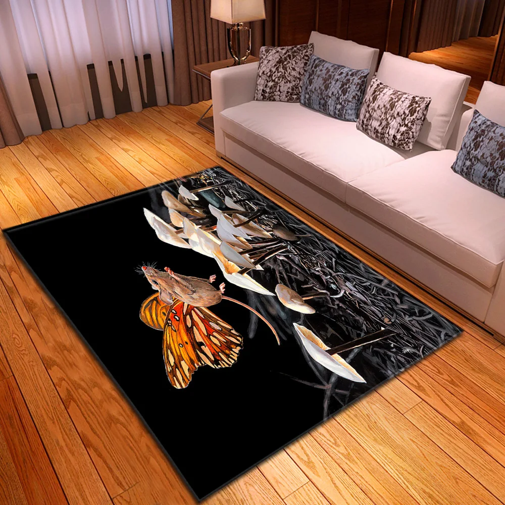 

Креативные ковры с 3D рисунком крыла бабочки для гостиной, спальни, коврик для детской комнаты, нескользящий коврик для ползания, Мультяшные детские игровые коврики