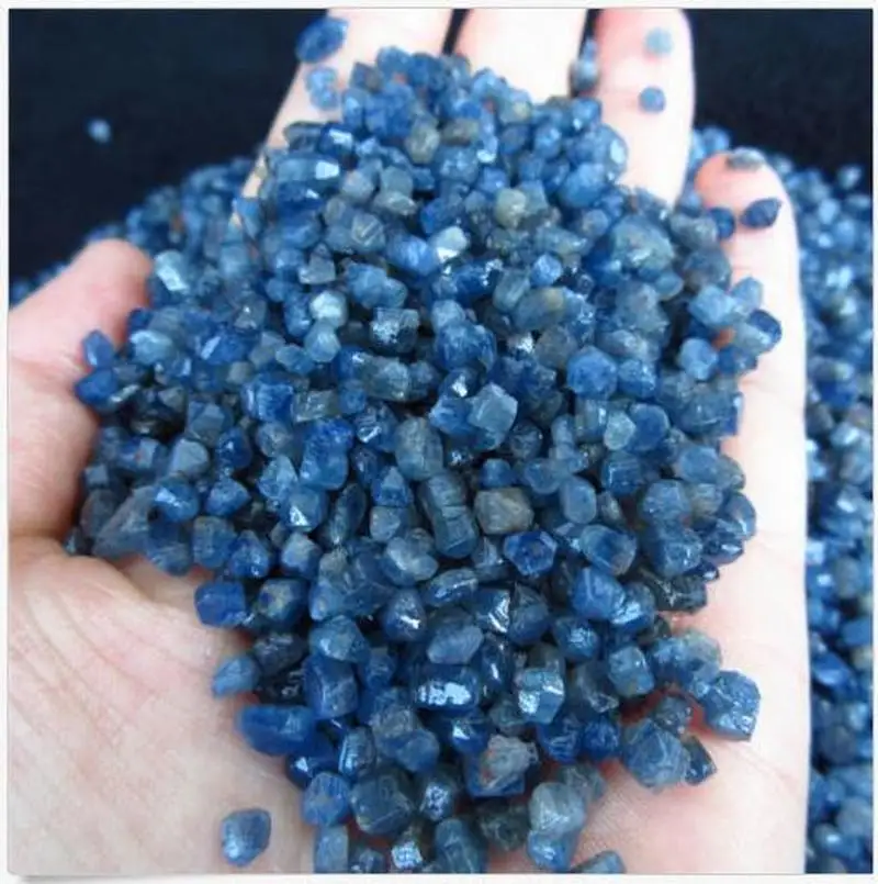 

Natural Blue Corundum Single Crystal Raw Stone Specimen Sapphire Raw Crystal Raw Stone