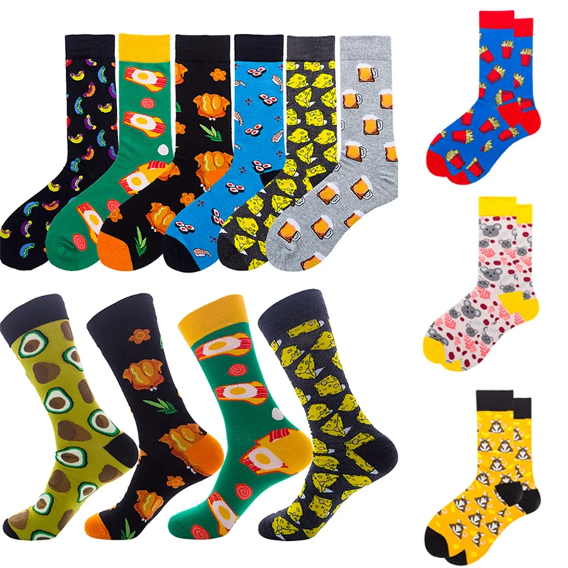 

Colorful Oil Painting Woman Men Socks Harajuku Retro Happy Funny Everyday Cotton Sock Wedding Christmas Gift Crew Sock Wholesal