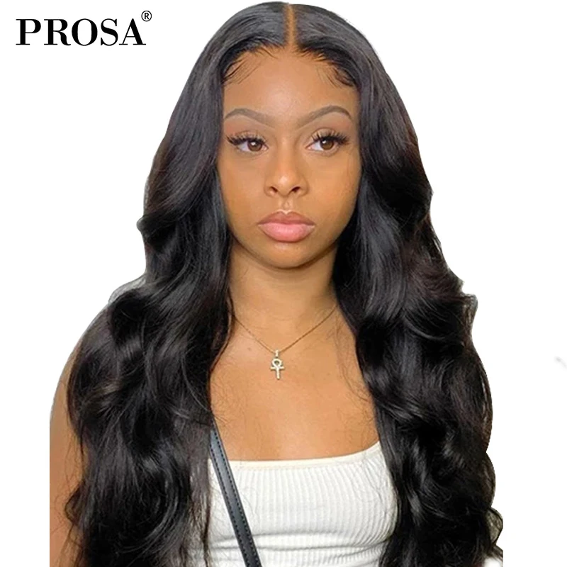 13X6 Lace Frontal Wig Body Wave 250 Density Full Lace Front Human Hair Wigs For Women Body Wave Pre Plucked With Baby Hair Prosa