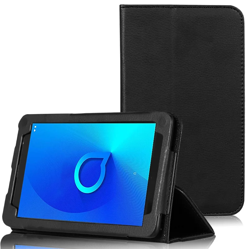 Mingfeng Tablet PC Case Fro Alcatel 1T 7 Leather Case Hand Support Bracket PU 9013T 7 inch Litchi Pattern PU Leather Cover Case