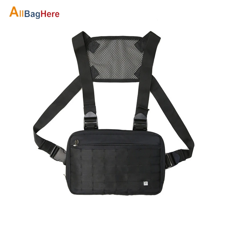 

Outdoor Fashion Hip Hop Functional Chest Bags Men Women Nylon Waterproof Adjustable Tactical Vest Streetwear Molle Mini Backpack