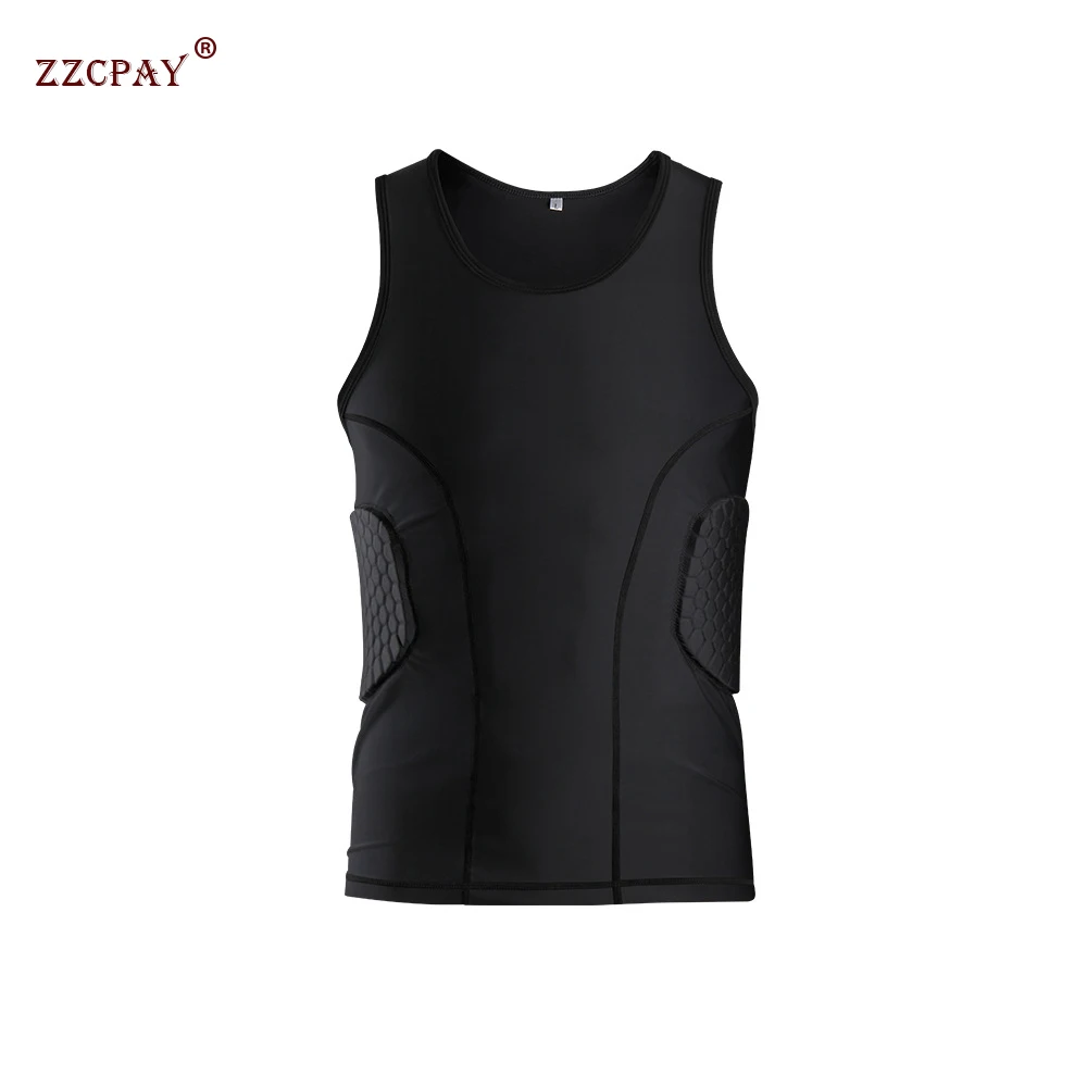 New Men\'s Crash Protection Training Suit Padded Basketball Football Outdoor Sports Protective Shorts Paintball Rib Protector