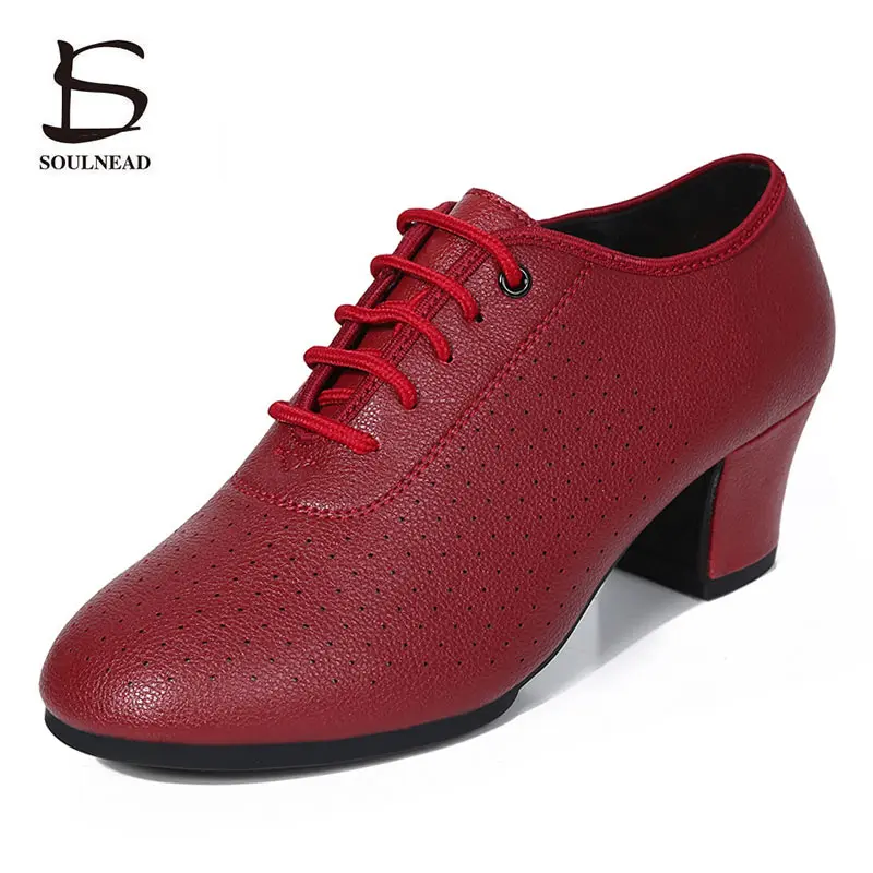 Women Latin Jazz Dance Shoes Female Ballroom Salsa Tango Dancing Shoes White Soft Sole Woman Practice Dance Sneakers Size 34-42