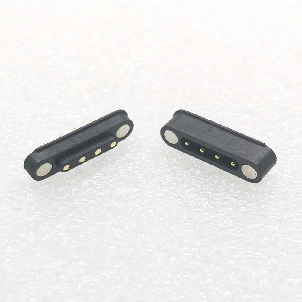 25pcs New Magnetic POGOPIN Spring Thimble Connector 4PIN DC Power Charging Socket Jack 4P Power Connector
