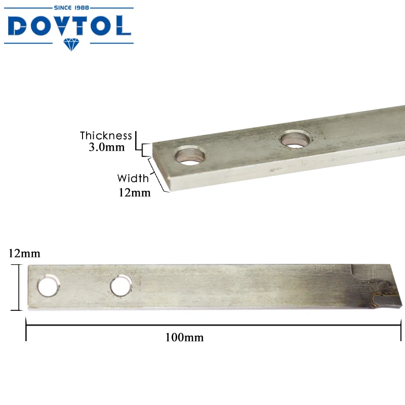 Carbide Tiped Wood Turning Replacement Blades Knives Cutter for Parting Tool and Grooving Woodturning Lathe Tool 100x12.2x3mm