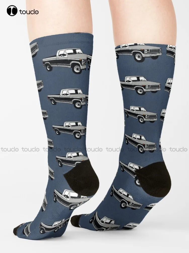 80'S Grey F Truck Socks Mens Athletic Socks Unisex Adult Teen Youth Socks Christmas Gift Custom Hd High Quality Fashion New Sock