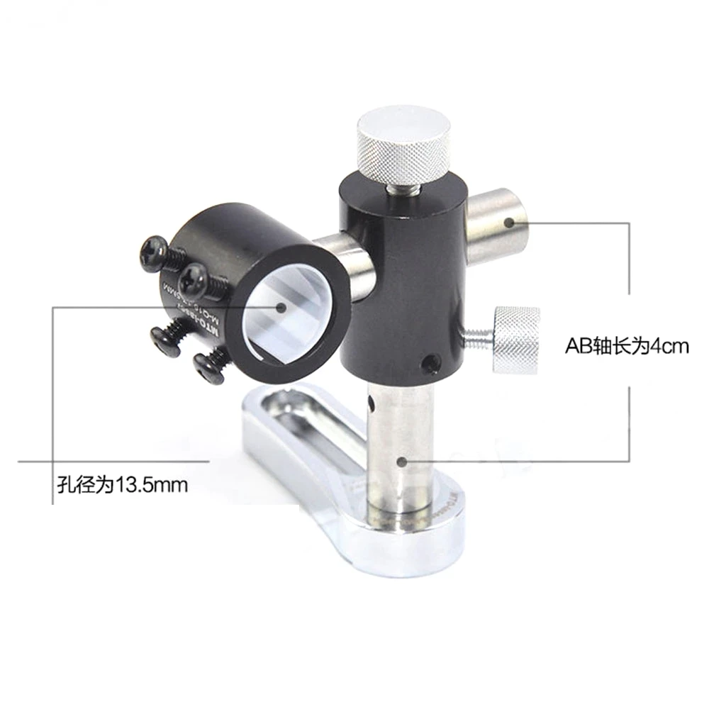 Braçadeira de suporte de 2 eixos 10mm-26mm para módulo laser de diâmetro suporte de tocha localizador dissipador de calor