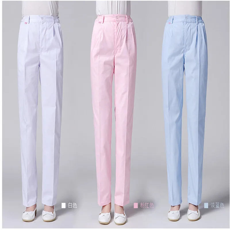 

Medical uniformes hospital Nurse Pants belt Doctors Work Pants Medical Pants Trousers Female 100% Cotton Wearable and Pilling