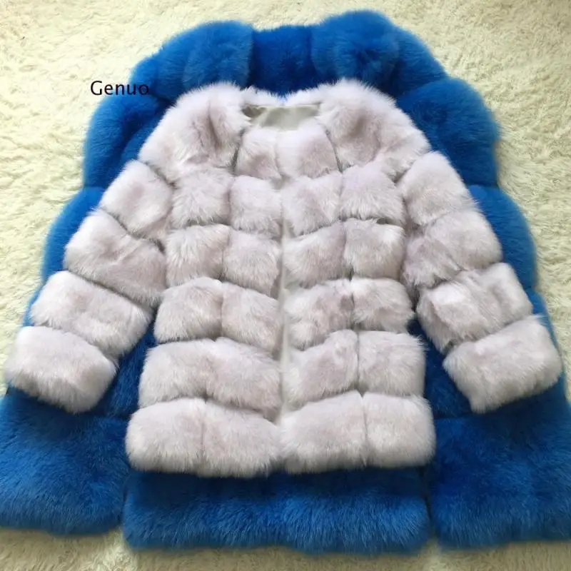 New Luxury Long Faux Fur Coat Women Thick Warm Winter Coat  Fluffy Faux Fur Jacket Coats Abrigo Piel Mujer