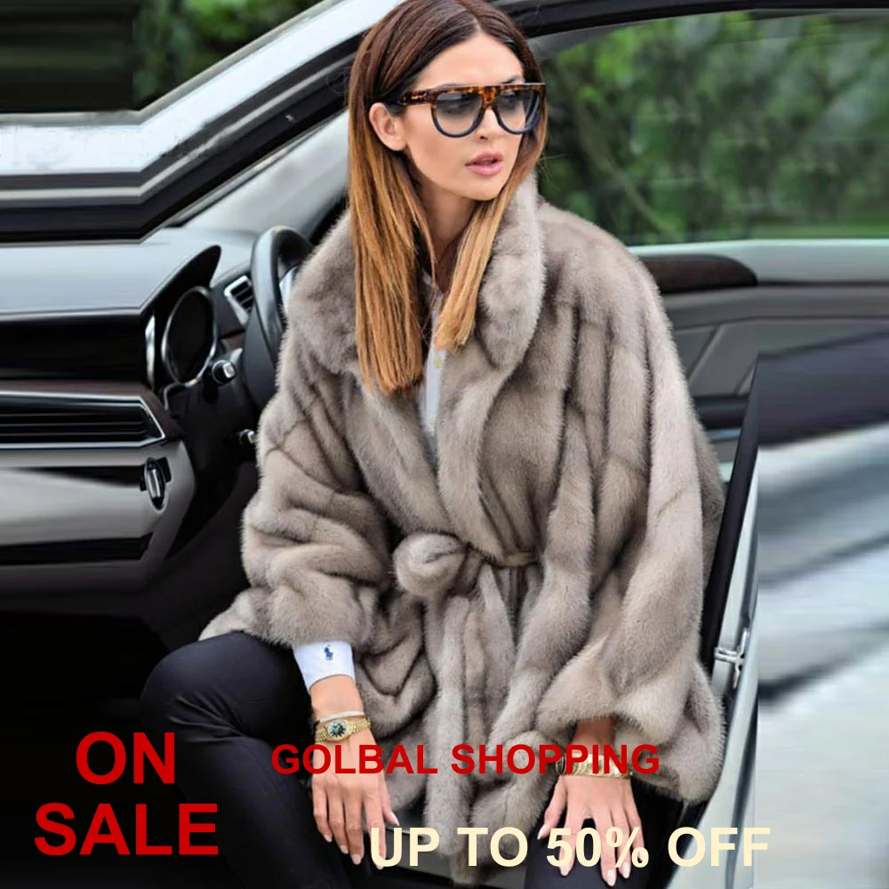 TOPFUR Natural Mink Fur Coats Female winter Warm tide real fur jackets women Luxury hairy Genuine Leather Outerwear