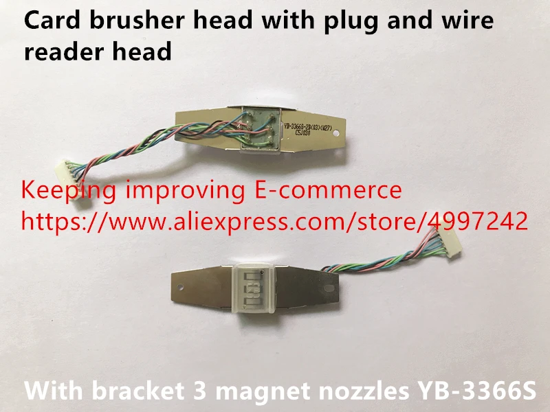 Hot spot card brusher head with plug and wire reader head with bracket 3 magnet nozzles switch YB-3366S