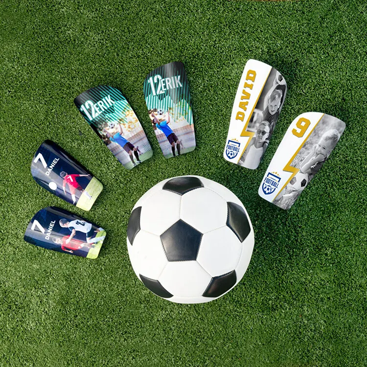 Drop ship 1 Pair Personalized Soccer Football Shin Guard Pads Professional Shields Legging Shinguards Sleeves Protective Gear