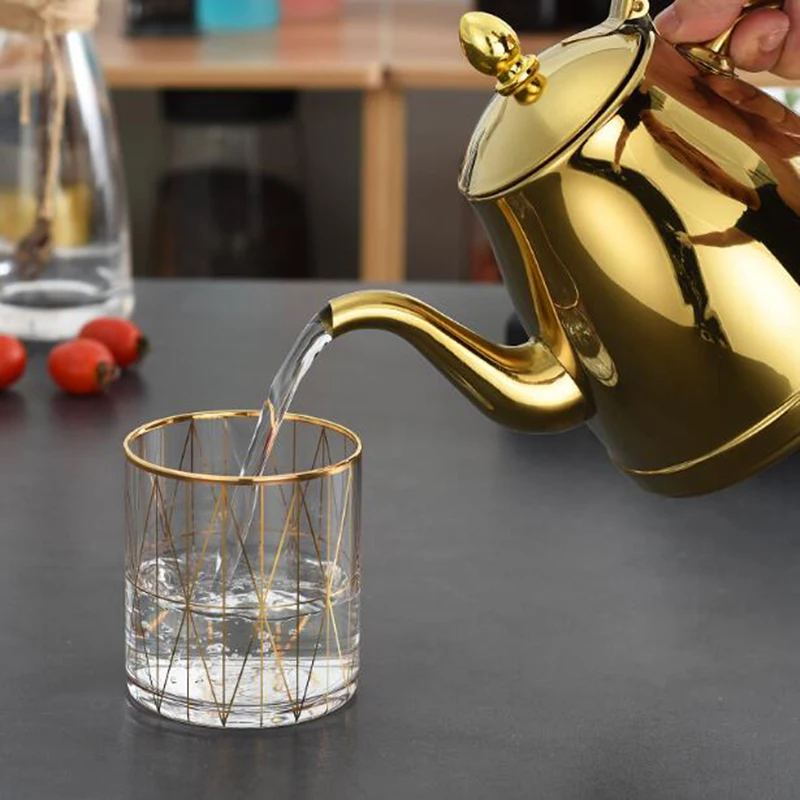 Brand New Stainless Steel Tea Pot Coffee Pot With Filter Hotel Restaurant Induction Cooker Tea Kettle Water Pot 1L/1.5L