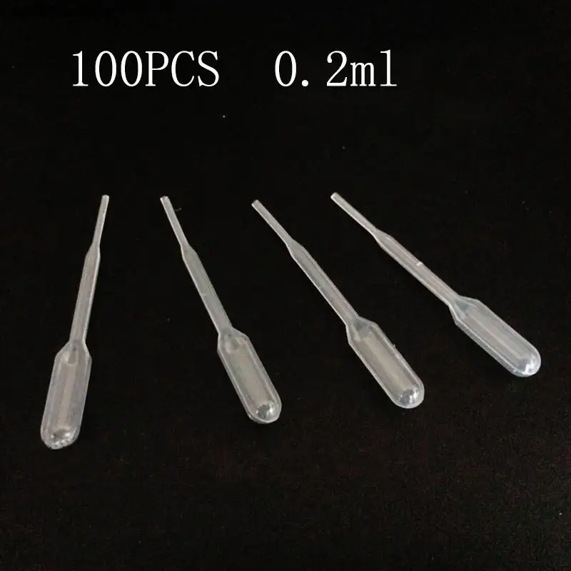 100PCS 0.2ml Squeeze Transfer Pipettes Plastic Dropper Disposable Pipettes Silicone Mold For UV Epoxy Resin Craft Jewelry Making