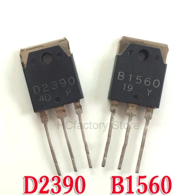 Original 2pcs/lot 1pairs 1pcs 2SB1560 + 1psc 2SD2390 B1560 D2390 Power amplifier pair tube Passed second-hand test