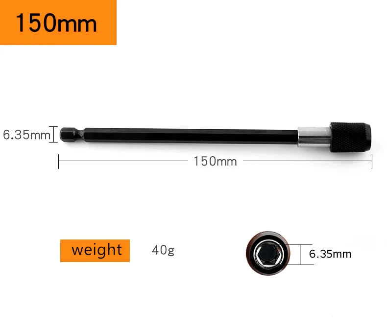 Citop 1/4 Inch Magnetic Electric Screwdriver Extension Bit Holder 60/100/150mm Quick Release Screwdriver Holder Extension Bar