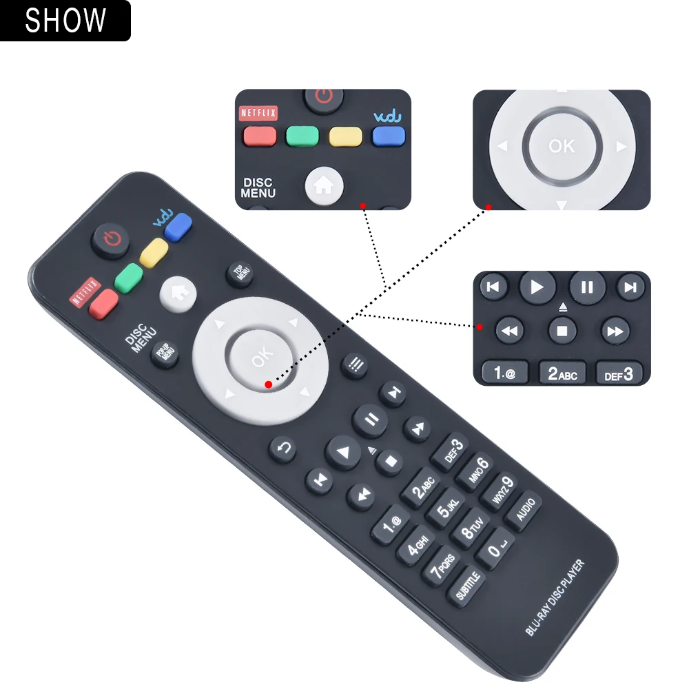 بلو راي DVD ريموت التحكم ل فيليبس bdp2185 / F7 bdp3406 bdp3306 bdp3380k/93 bdp5506 bdp5406 bdp2985 RC-2802
