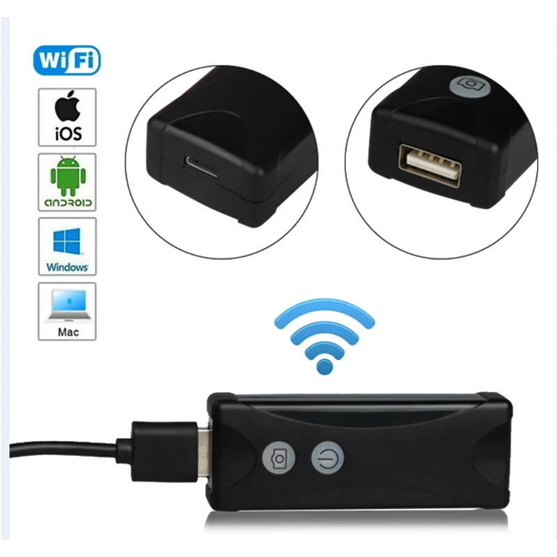 

Wireless Wifi Box For Android USB Endoscope Camera USB Snake Inspection Camera Support IOS Android PC WiFi Endoscope