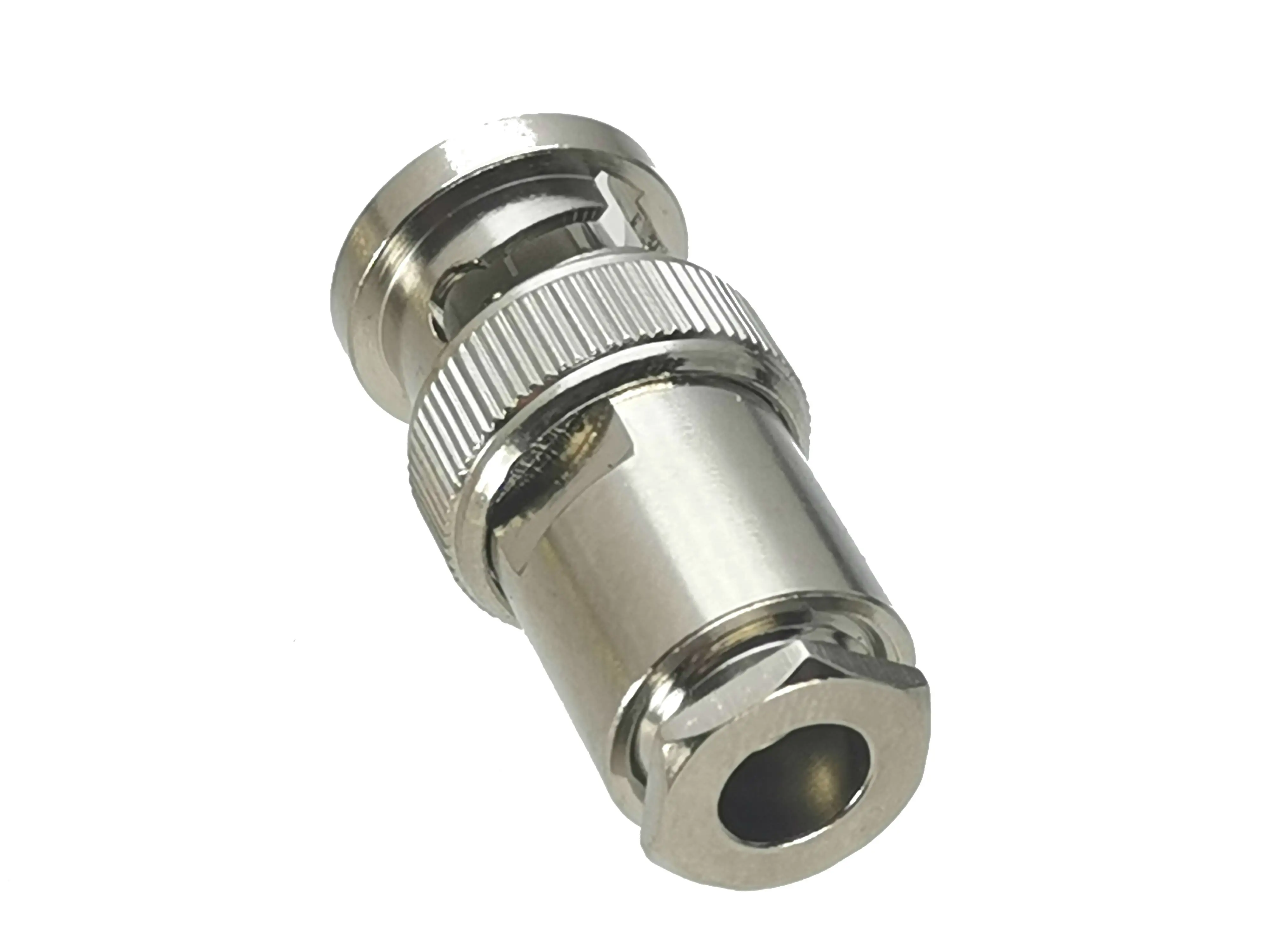 1Pcs Connector BNC Male plug Clamp RG58 RG142 LMR195 RG400 Cable RF Adapter Coaxial High Quanlity 50ohm Brass