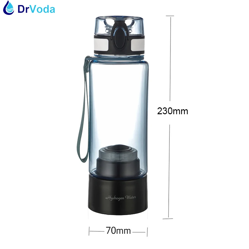 DrVoda NEUE Reiche Wasserstoff Generator Wasser Flasche Hohe Reine 3000ppb H2 Glaskolben SPE/PEM Tragbare Wasserstoff Einatmen Maschine Gerät