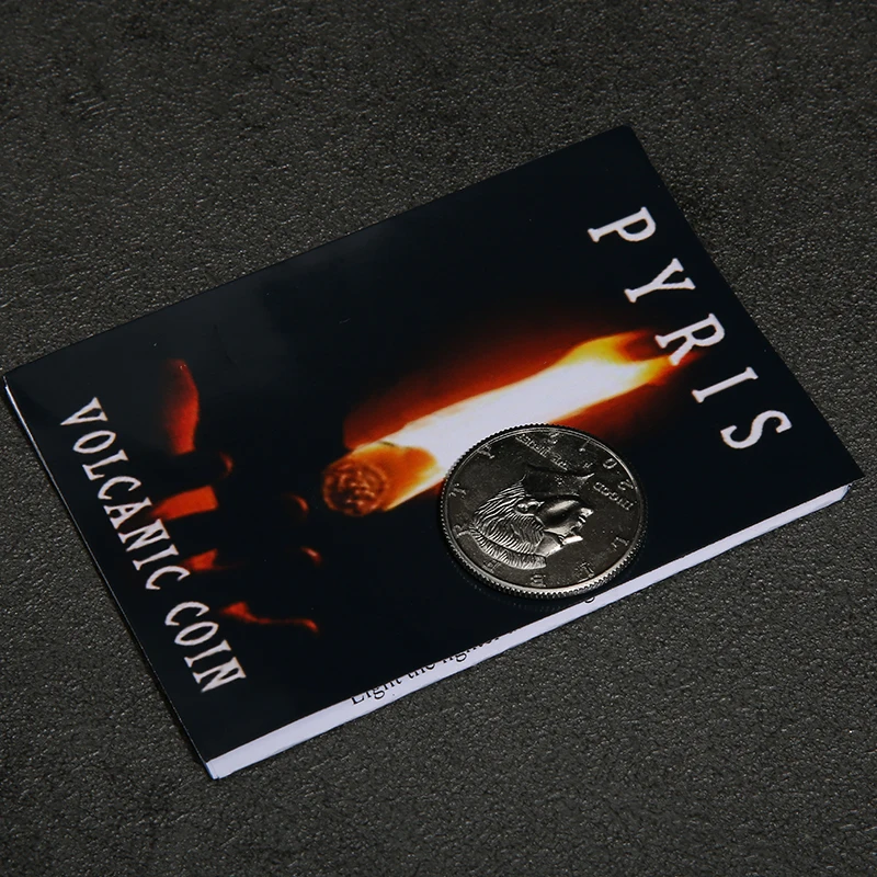 PYRIS By Nicolas Lepage Magic Tricks Fire Coin In The Hand Pyris Volcanic Accessories Close Up Stage Magic Props B1020