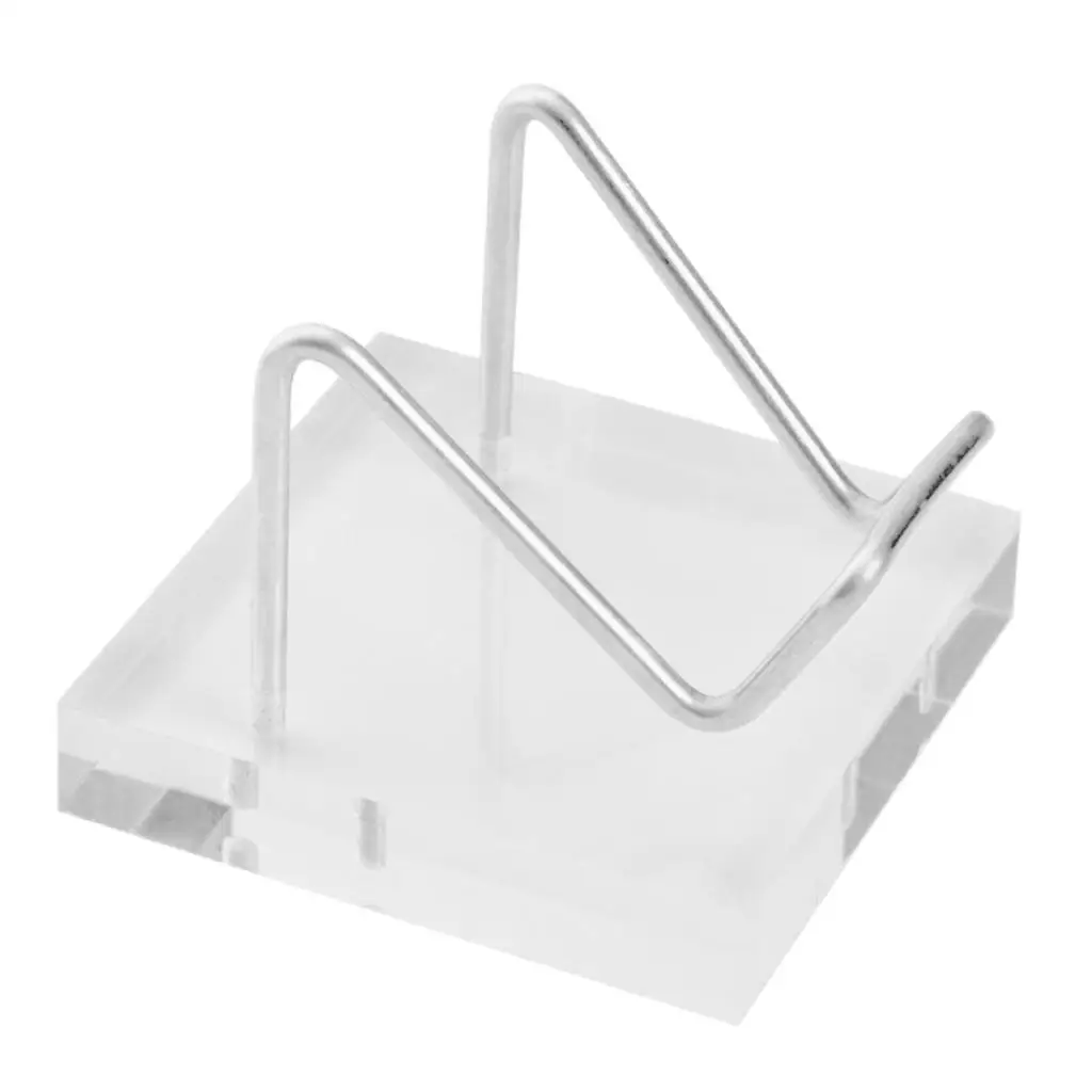 Staffa in metallo Base acrilica supporto per espositore minerale per minerali di cristallo minerali agata rocce pietre collezionabili decorazioni per la casa
