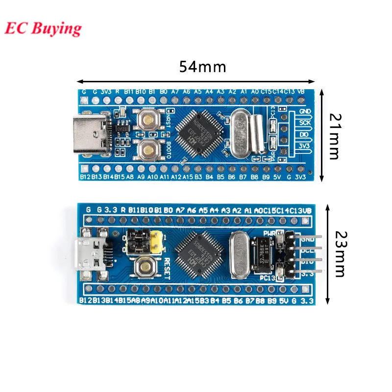 STM32F103C8T6 CH32F103C8T6 płyta główna rozwojowa ARM STM32 minimalny moduł systemu dla Arduino 32F103C8T6 typ C mikrointerfejs — zdjęcie 5