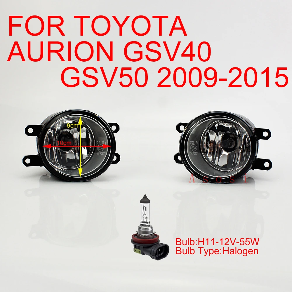 

Pair Of Fog Spot Driving Light Lamp For Toyota Aurion GSV40 GSV50 2009 - 2015 RH+LH Direct Replacement w/Bulb H11-12V-55W