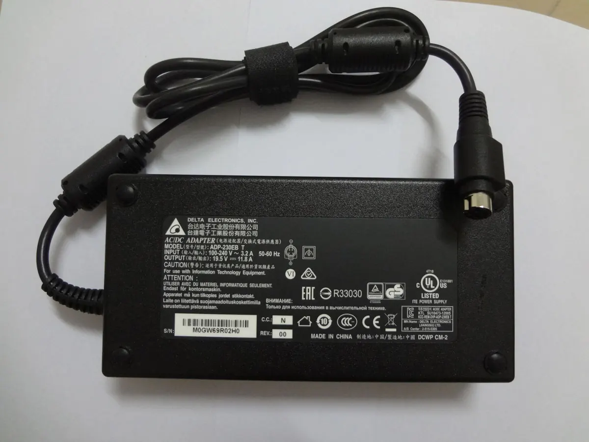 

NEW Delta 230W 19.5V 11.8A ADP-230EB T 4Din AC Adapter For MSI GT62VR 7RD-240US Gaming Laptop Original