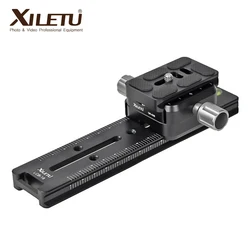 XILETU LCB-18B Multi-function Rail Slider Node Adjustment Gimbal Long Quick Release Plate Clamp Set for DSLR Cameras Tripod