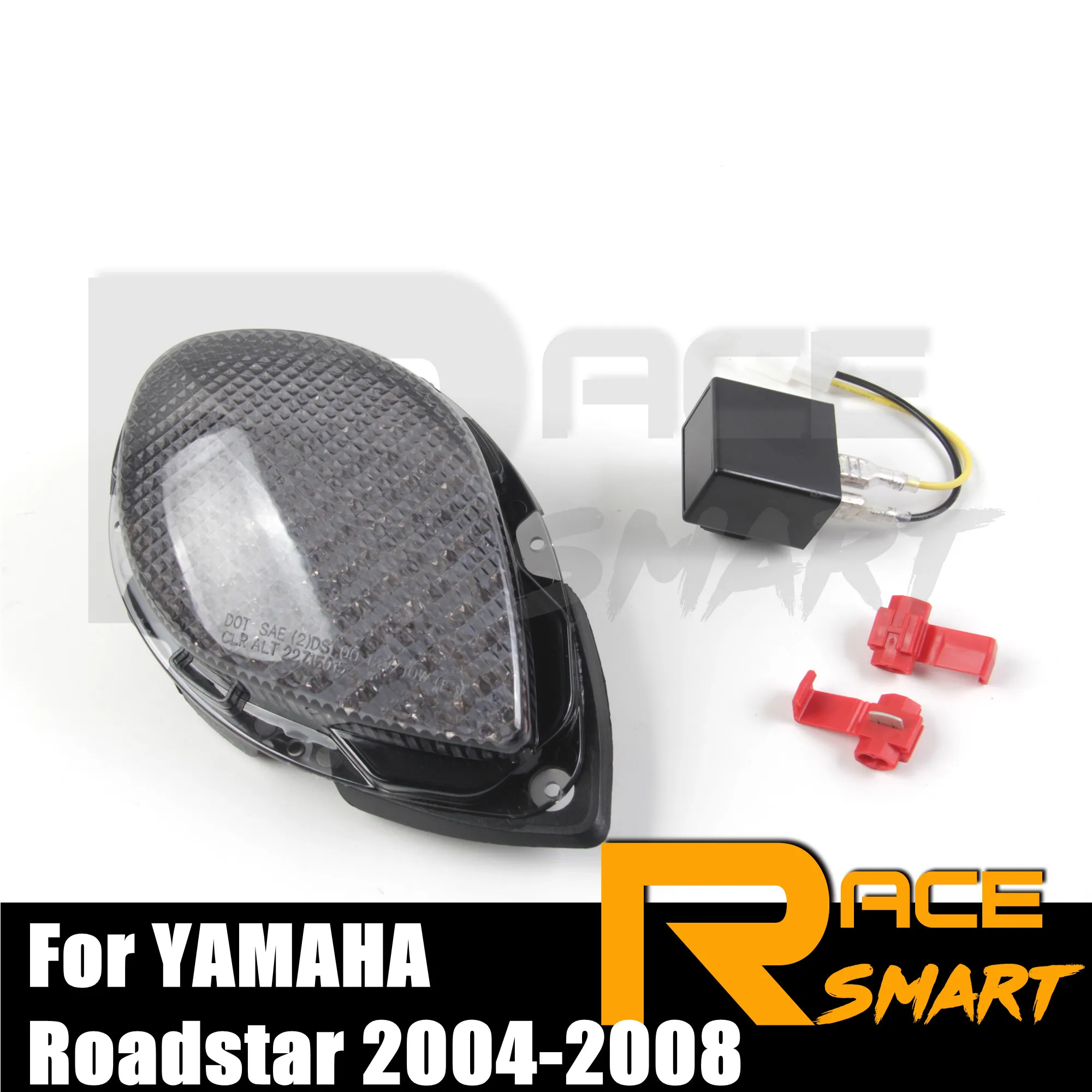 

1 комплект мотоциклетных светодиодных указателей поворота для YAMAHA Roadstar 2004-2008, задний фонарь тормоза 2005 2006 2007 04 05 06, прозрачный дым