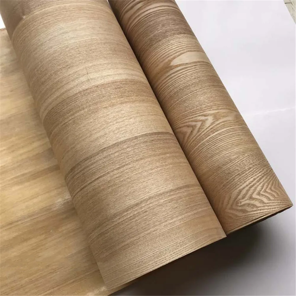 

Natural Genuine Wood Veneer with non-woven Tissue Fraxinus Mandshurica Rupr. Manchurian Chinese Ash about 50cm x 2.5m C/C