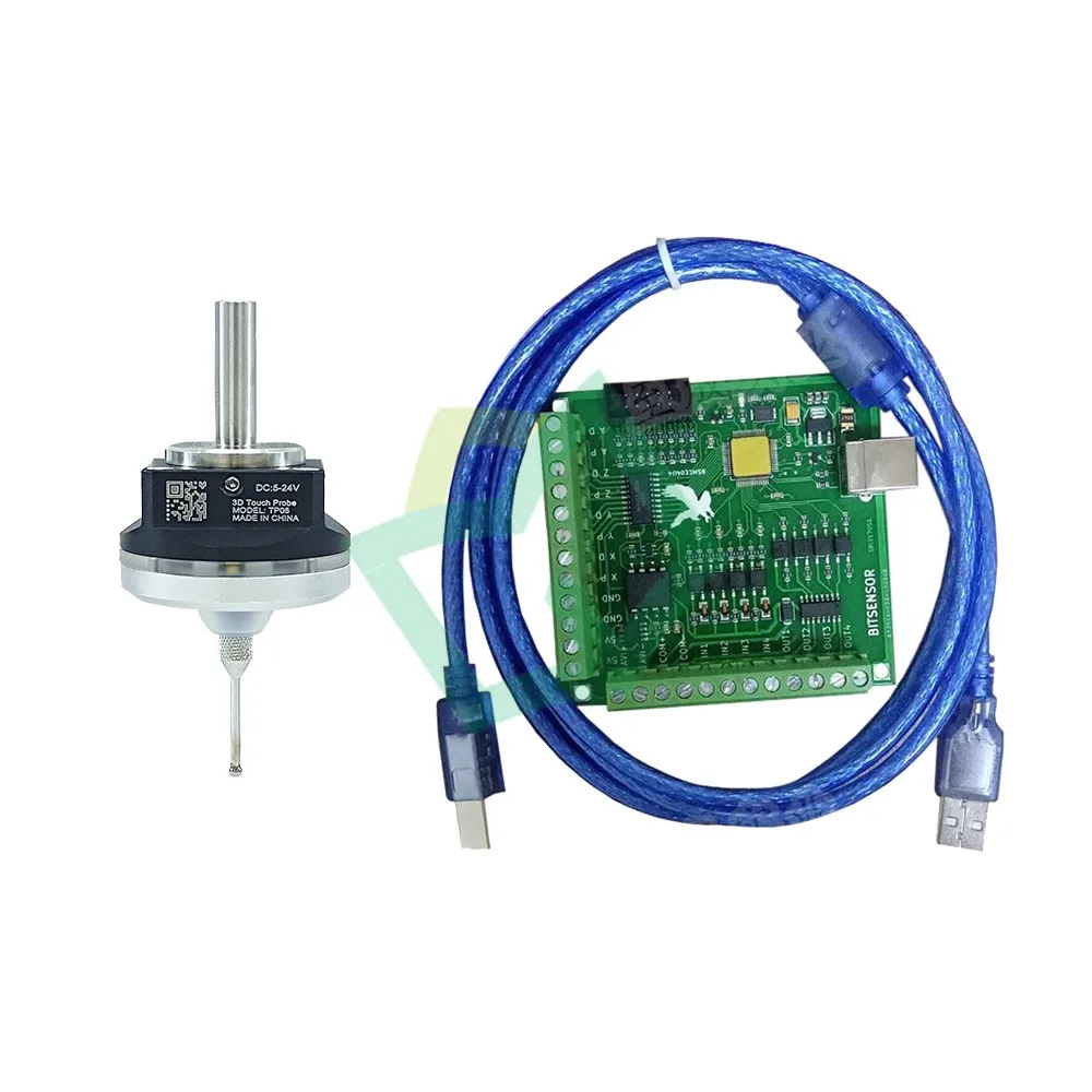 Anti-roll 3D contact probe edge finder+CNC 4-axis MACH3 breakout board kit Probe edge finder to find the midpoint desktop