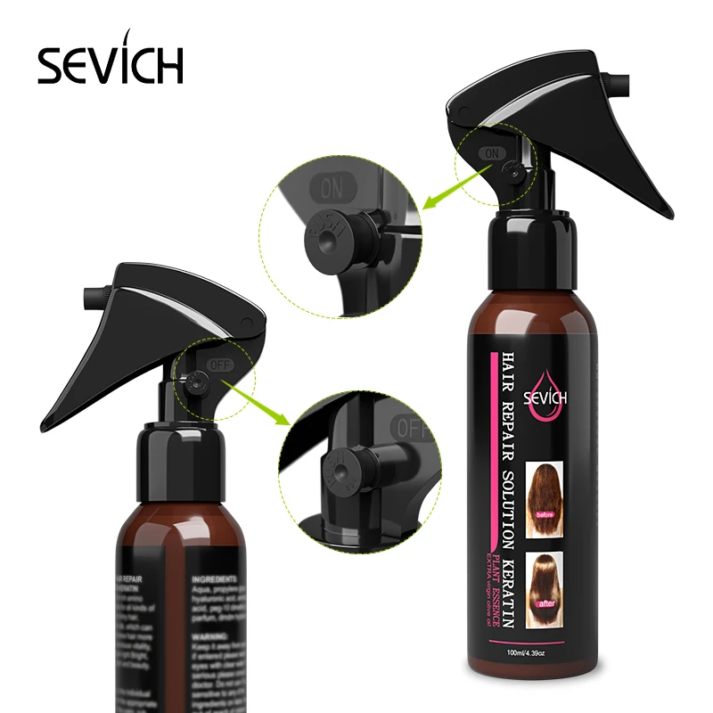 Sevich traitement des cheveux et du cuir chevelu Solution de réparation des cheveux kératine pour femmes Essence végétale huile d\'olive vierge