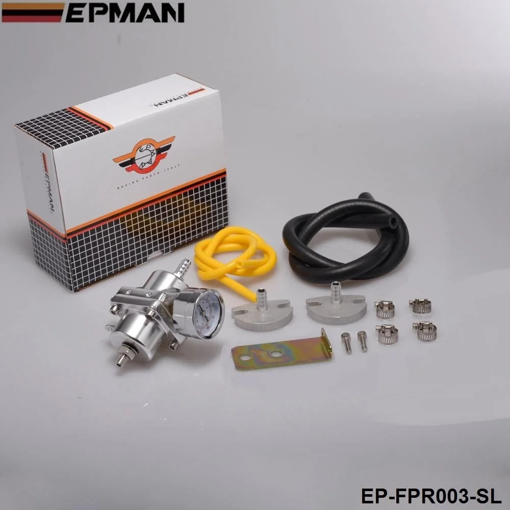 Jdm Universal 0-140 PSI Adjustable Fuel Pressure Regulator FPR /Gauge For BMW E39 5 series Facelift 2000-2003 EP-FPR003